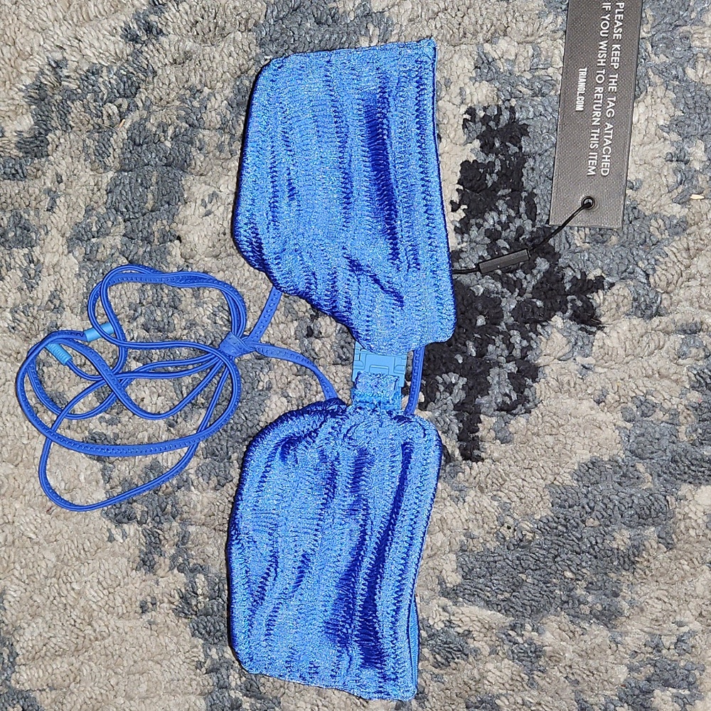 Triangl Blue astro bathing suit top only